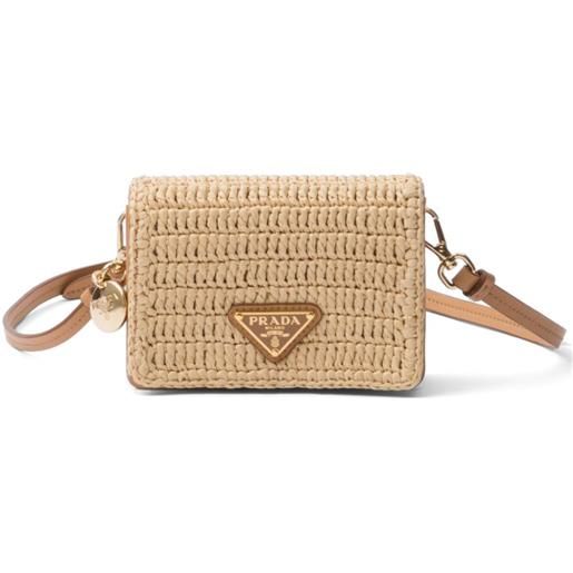 Prada portacarte con logo - toni neutri