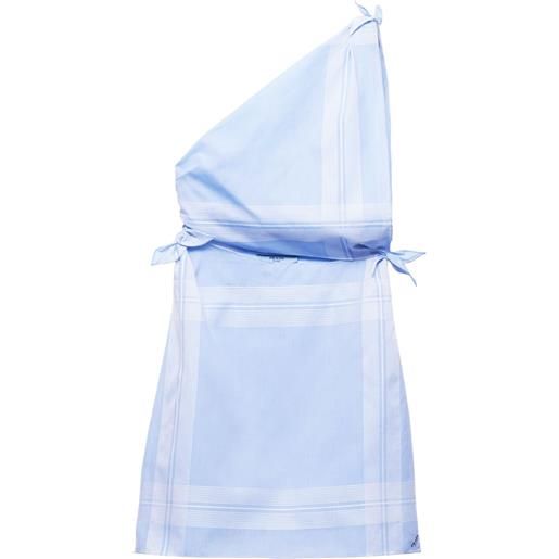 Prada abito corto a quadri - blu