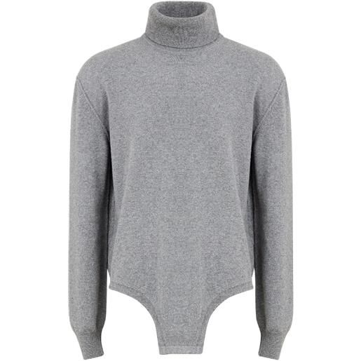 Maison Margiela top a collo alto - grigio