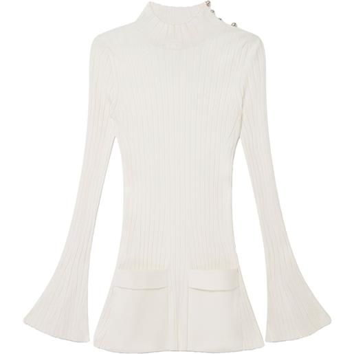 Stella McCartney maglione a coste - bianco
