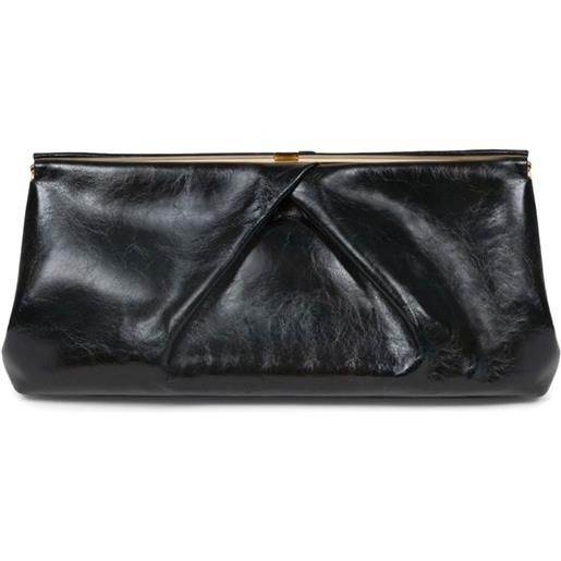 DRIES VAN NOTEN clutch grande in pelle - nero