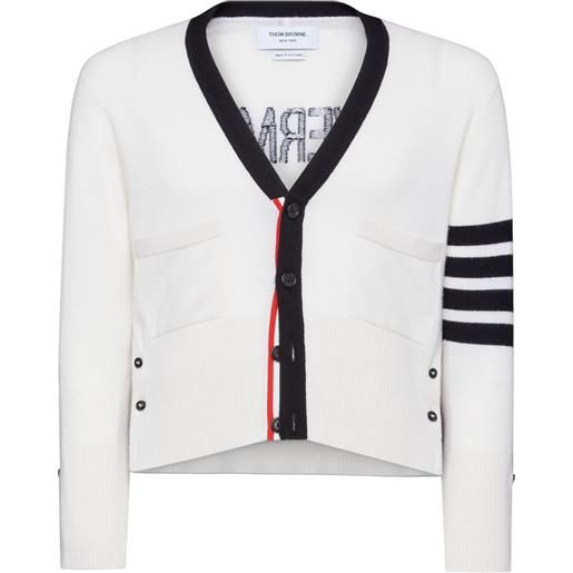 Thom Browne cardigan a righe - bianco