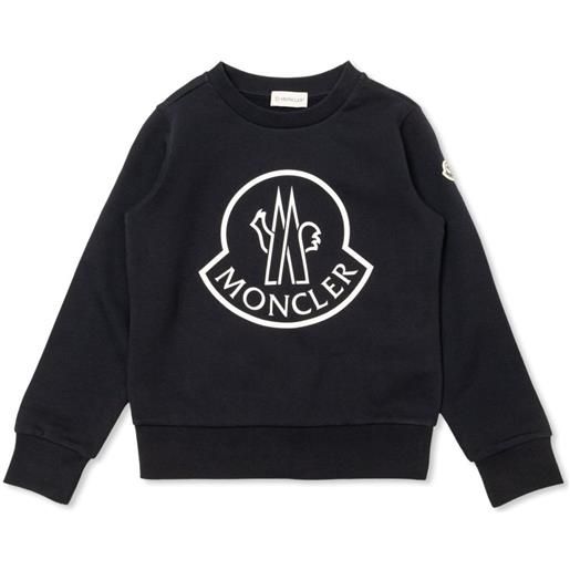 Moncler Enfant felpa con stampa - blu