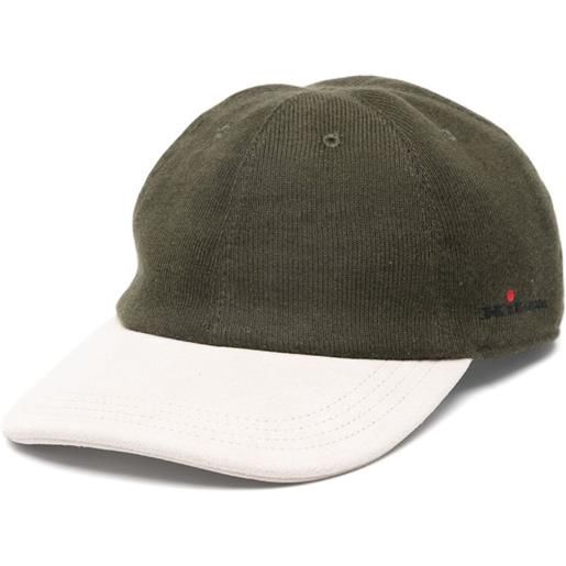 Kiton cappello da baseball con ricamo - verde