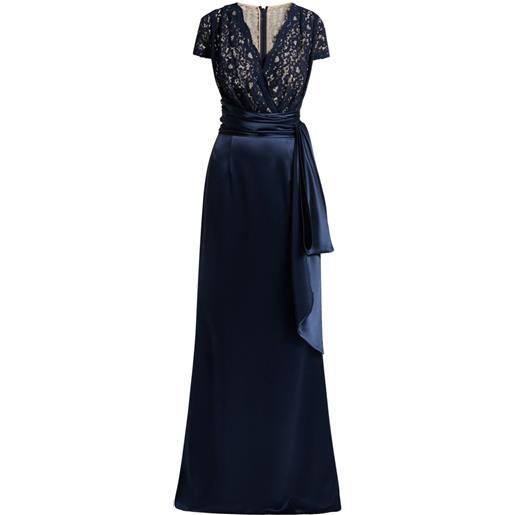Talbot Runhof abito con scollo a v - blu