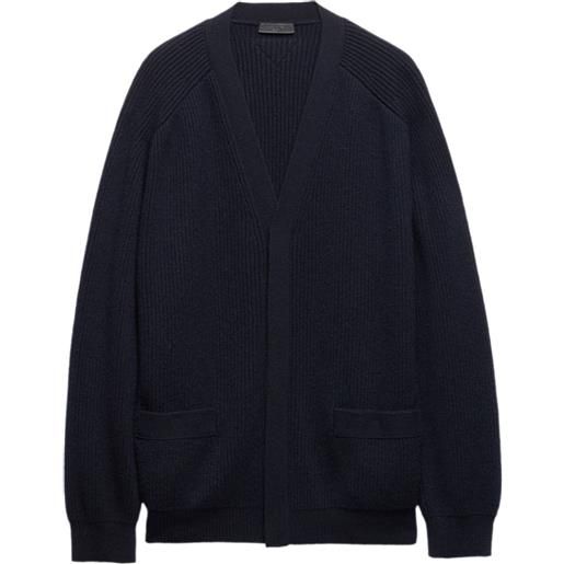 Prada cardigan con scollo a v - blu