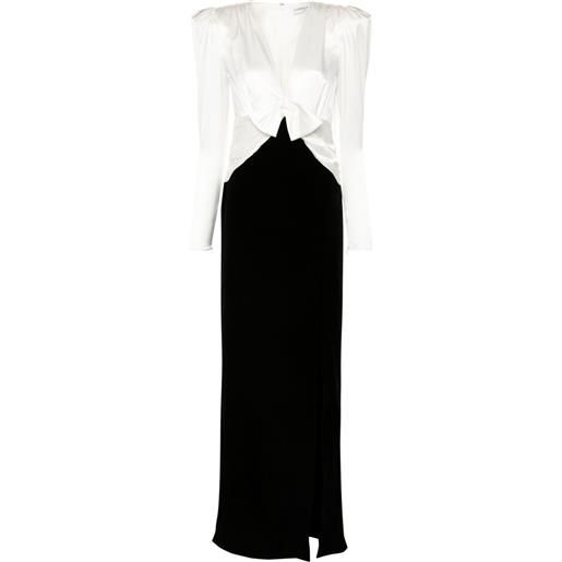 Alessandra Rich abito da sera con design color-block - nero