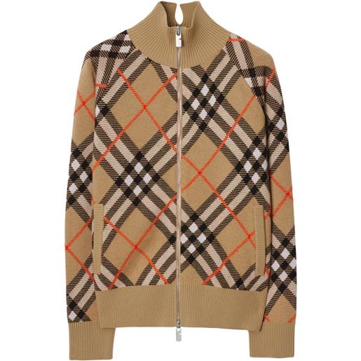 Burberry cardigan a quadri - toni neutri