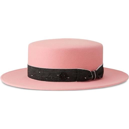 Maison Michel fedora kiki con logo - rosa