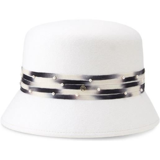 Maison Michel cappello bucket new kendal mini - bianco