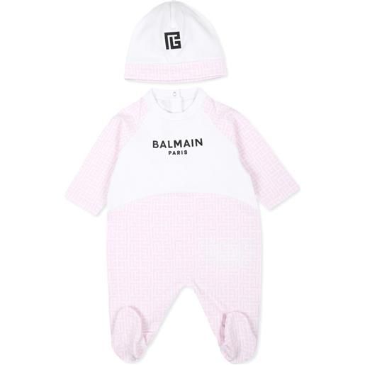 Balmain Kids pigiama con stampa - rosa