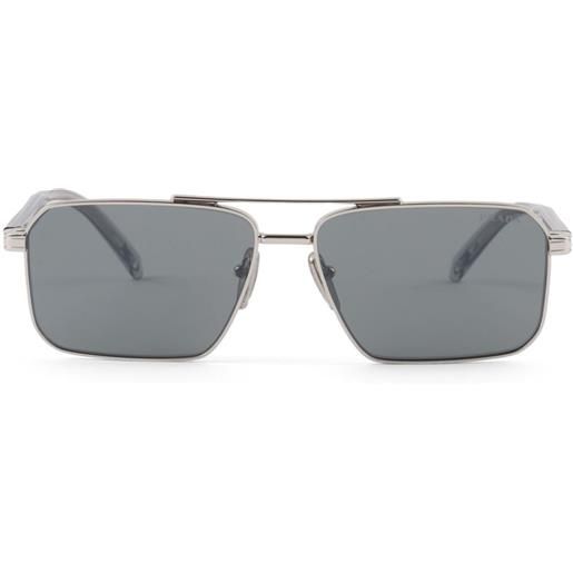Prada Eyewear occhiali da sole stile pilota con doppio ponte - argento