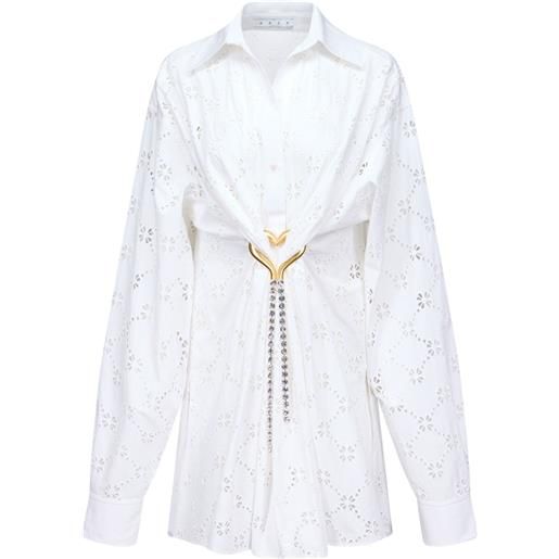 AREA chemisier in pizzo sangallo - bianco