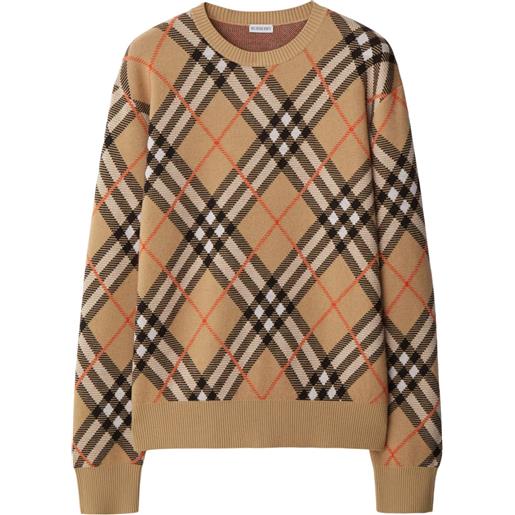 Burberry maglione con motivo vintage check - toni neutri