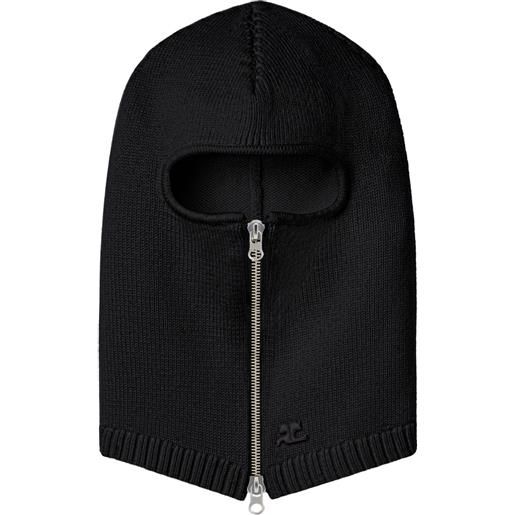 Courrèges passamontagna con zip - nero