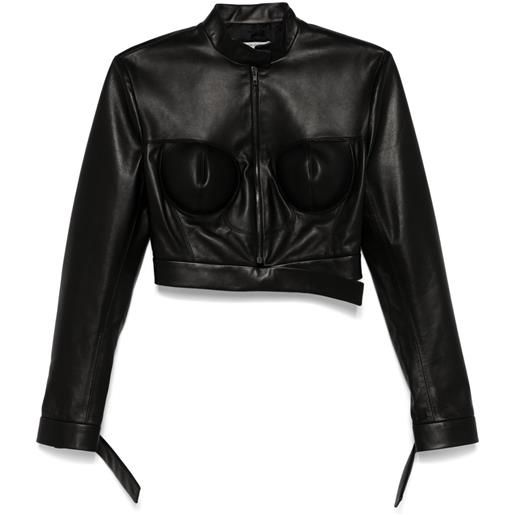 Nensi Dojaka giacca in pelle - nero