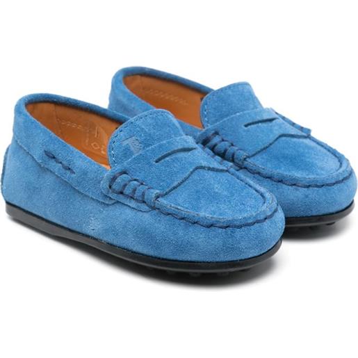 Tod's Kids mocassini in suede - blu