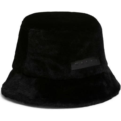Marni cappello bucket con applicazione - nero