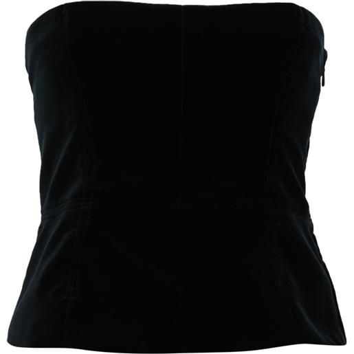 TOM FORD corsetto in velluto - blu