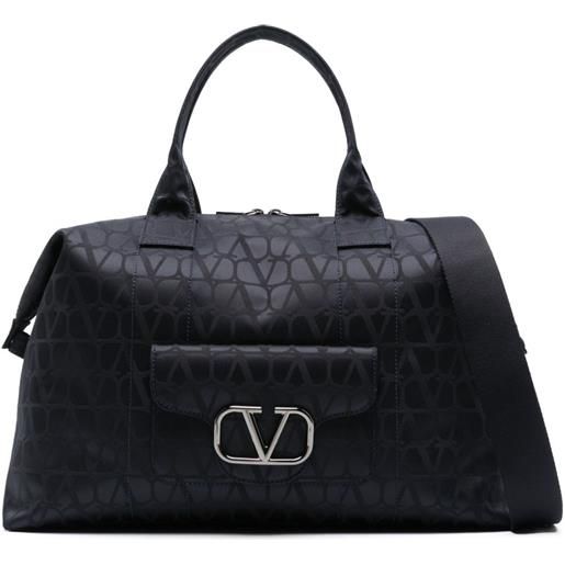 Valentino Garavani borsone vlogo jacquard - nero