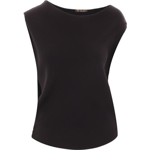 Loro Piana t-shirt asimmetrica - nero
