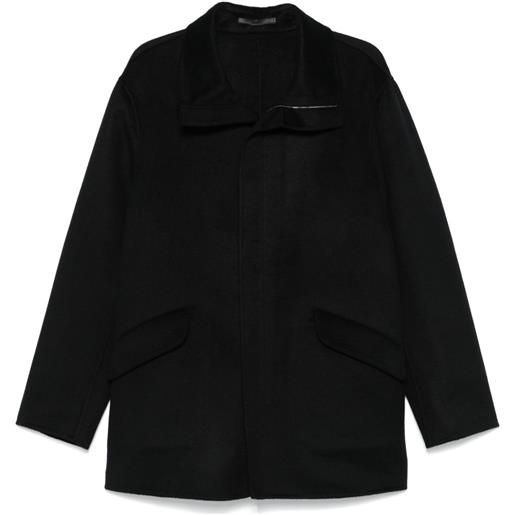 Giorgio Armani cappotto con effetto spazzolato - blu