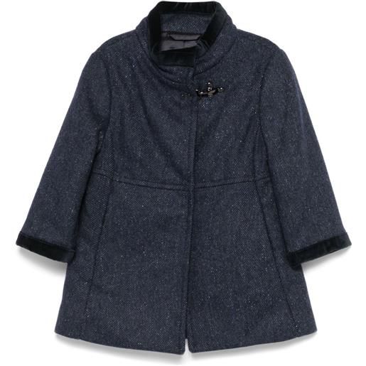 Fay Kids cappotto in twill - blu