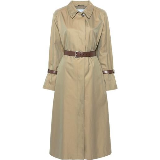 Prada trench con cintura - verde