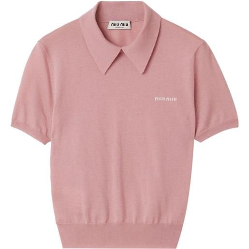 Miu Miu polo a maglia - rosa