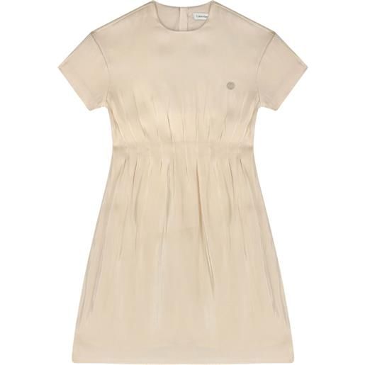 Calvin Klein abito con arricciature - toni neutri