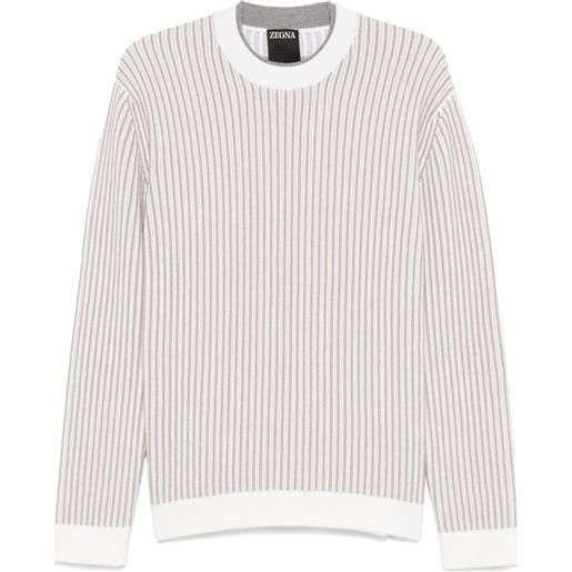 Zegna maglione a righe - toni neutri