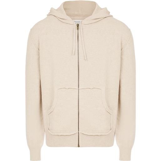 Maison Margiela felpa con zip - toni neutri