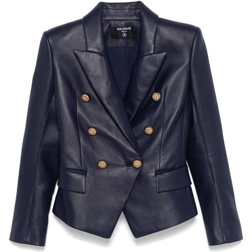 Balmain blazer con 6 bottoni - blu