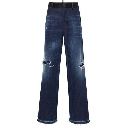 DSQUARED2 jeans a gamba ampia - blu