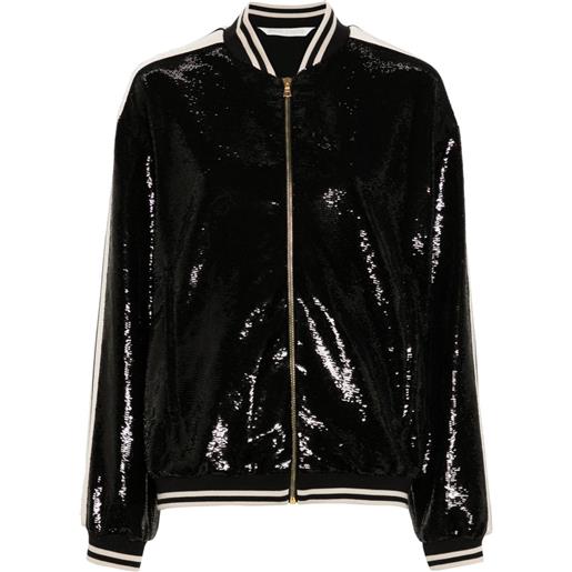 Palm Angels bomber con paillettes - nero