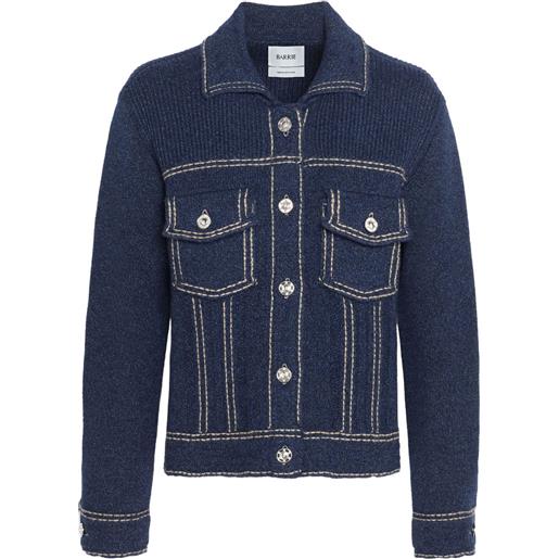 Barrie giacca lavorata a maglia - blu
