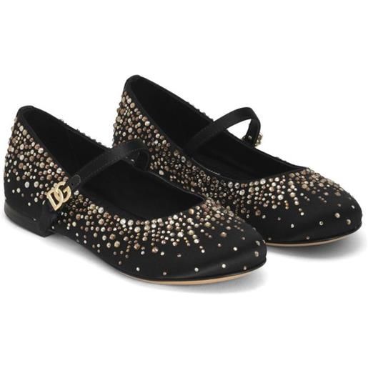 Dolce & Gabbana Kids ballerine con decorazione - nero