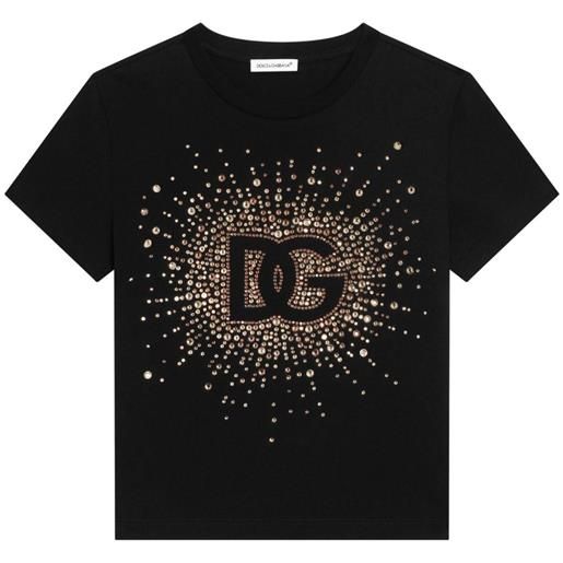 Dolce & Gabbana Kids t-shirt con applicazione - nero