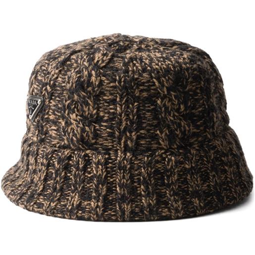 Prada cappello bucket mélange - nero