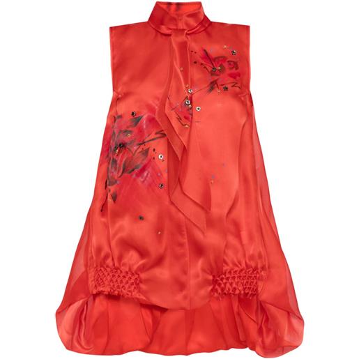 SHIATZY CHEN canotta a fiori - rosso