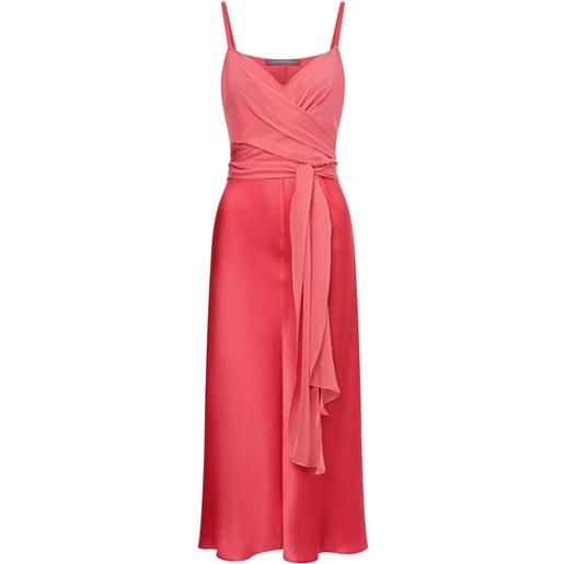 Alberta Ferretti abito con scollo a v - rosa