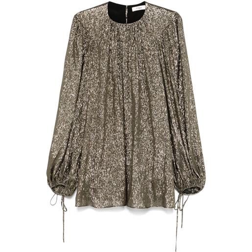 Chloé blusa lamé - nero