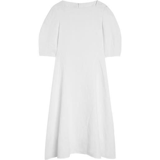 Jil Sander abito con maniche a palloncino - bianco