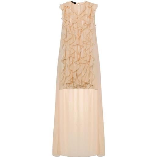 Alberta Ferretti blusa con ruches - toni neutri