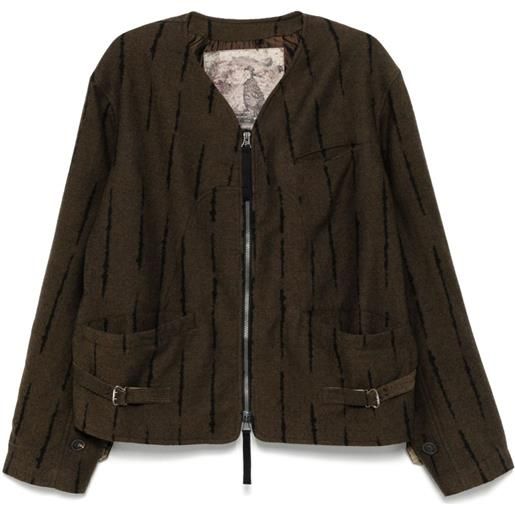 Ziggy Chen giacca in tweed - marrone