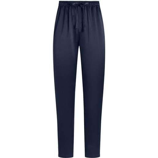 Dolce & Gabbana pantaloni pigiama con ricamo - blu