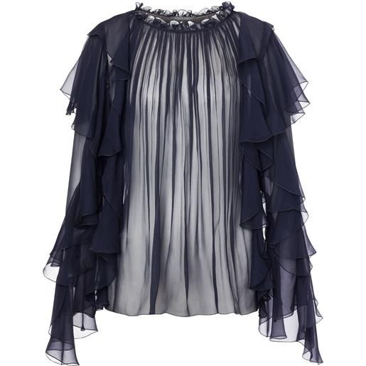 Alberta Ferretti blusa con ruches