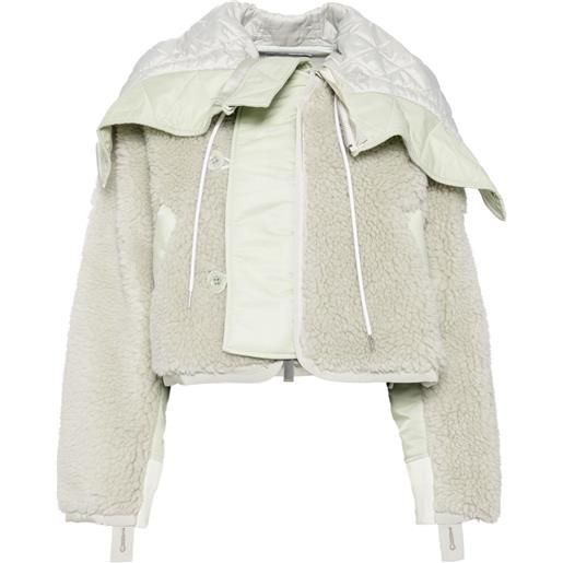 sacai giacca con inserti - verde