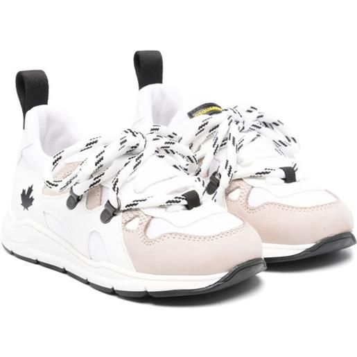 DSQUARED2 KIDS sneakers con design color-block - bianco