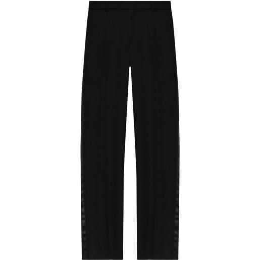 Alexander McQueen pantaloni a gamba ampia - nero